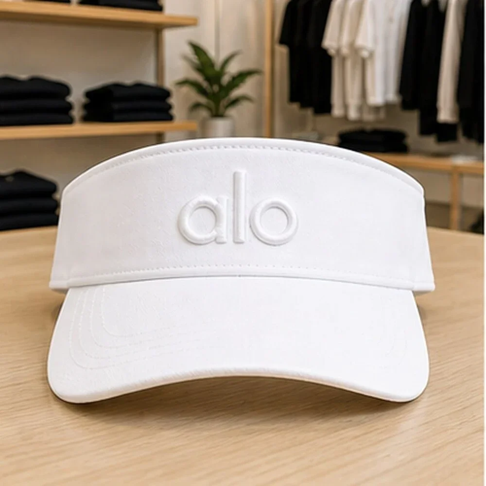 ALO Yoga White Golf Open Top Visor Hat NWT